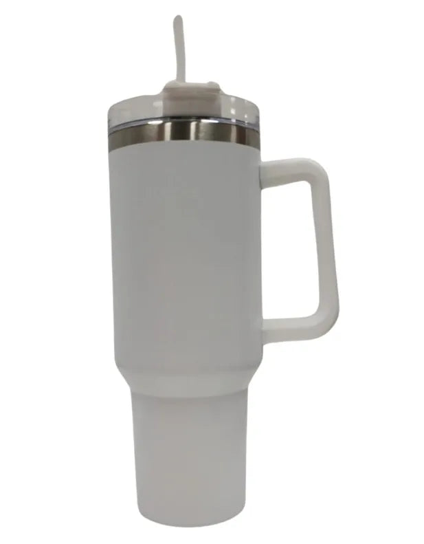 Copo Garrafa 1200ml Térmico com Canudo Alça Portátil para Água Café Refrige