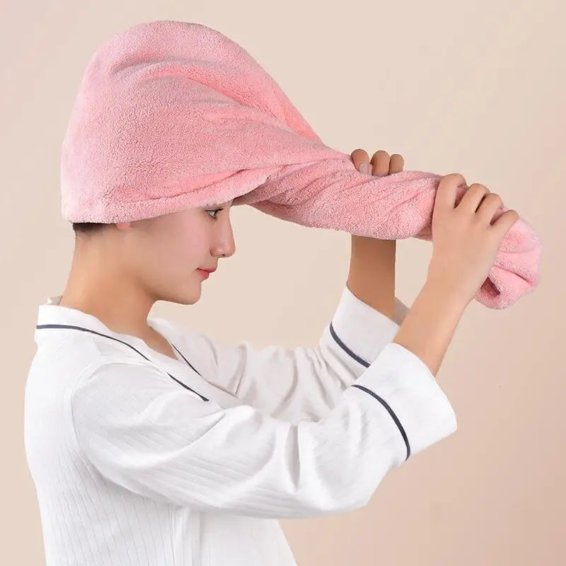 Thick Magic Towel For Hair Dry Fast Bath cap