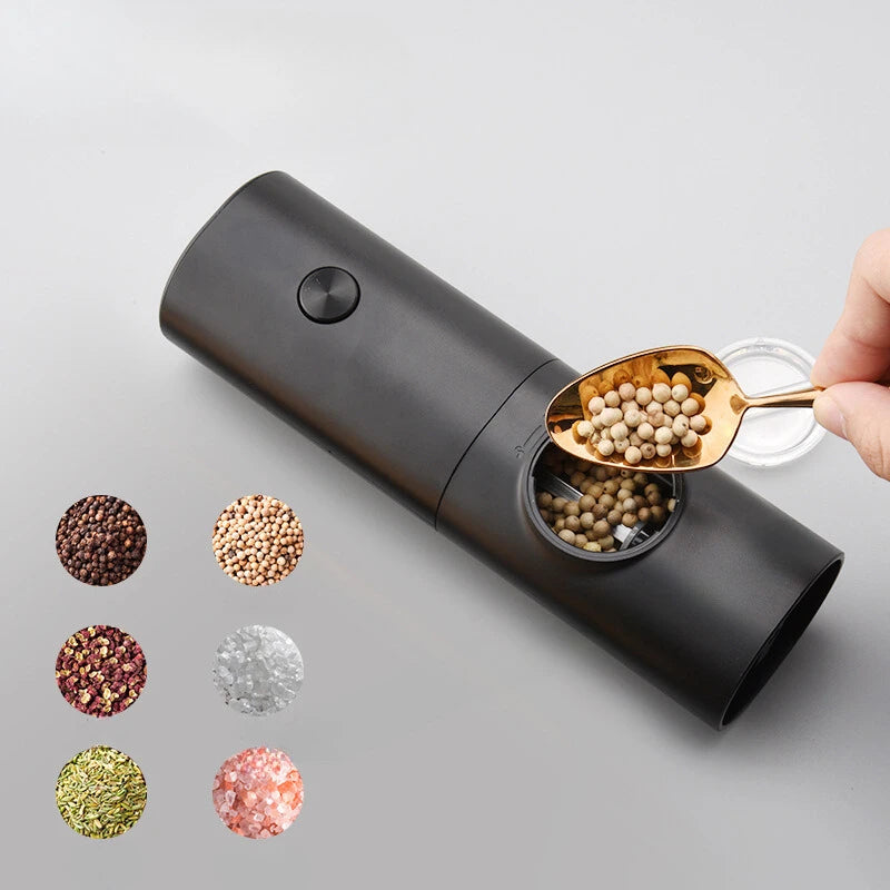 Electric Salt Grinder Pepper Seasonings Automatic Condiments With Adjustment Grinding