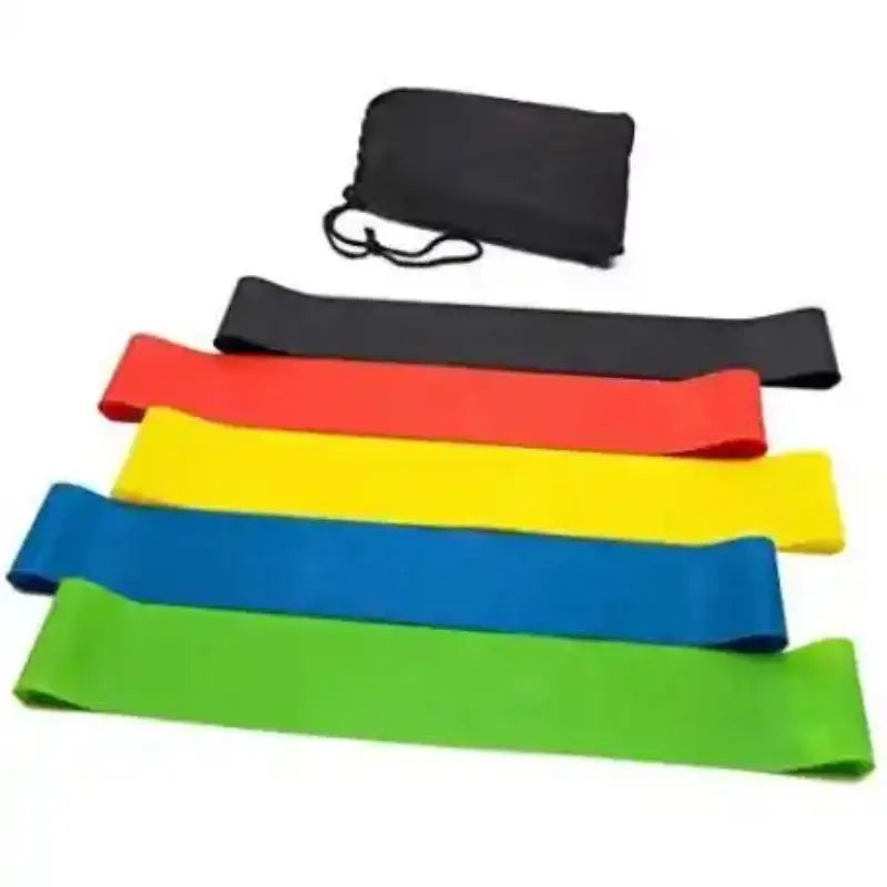 Kit 5 Elastic Bands Mini Bands Exercise Resistance Belt