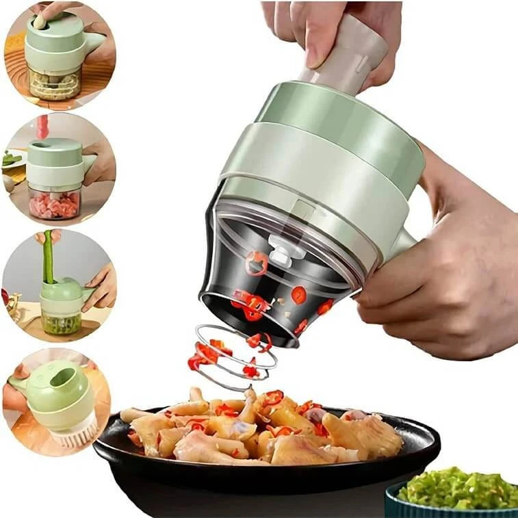 Powerful Multifunctional Electric Vegetable Cutter Handheld Garlic Slicer Mud Masher Pressing Mixer Food Slice Househo