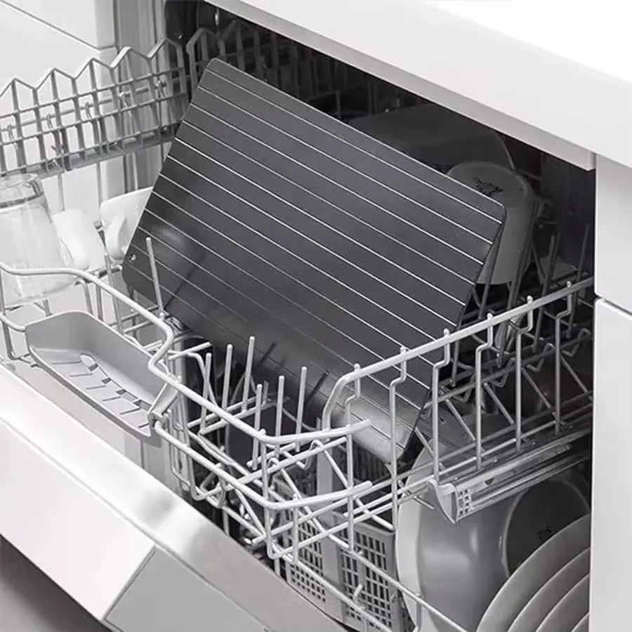 Quick Defrost Tray Board Fish Meat Chicken Steaks and Frozen Food Ideal Kitchen Practice Efficient