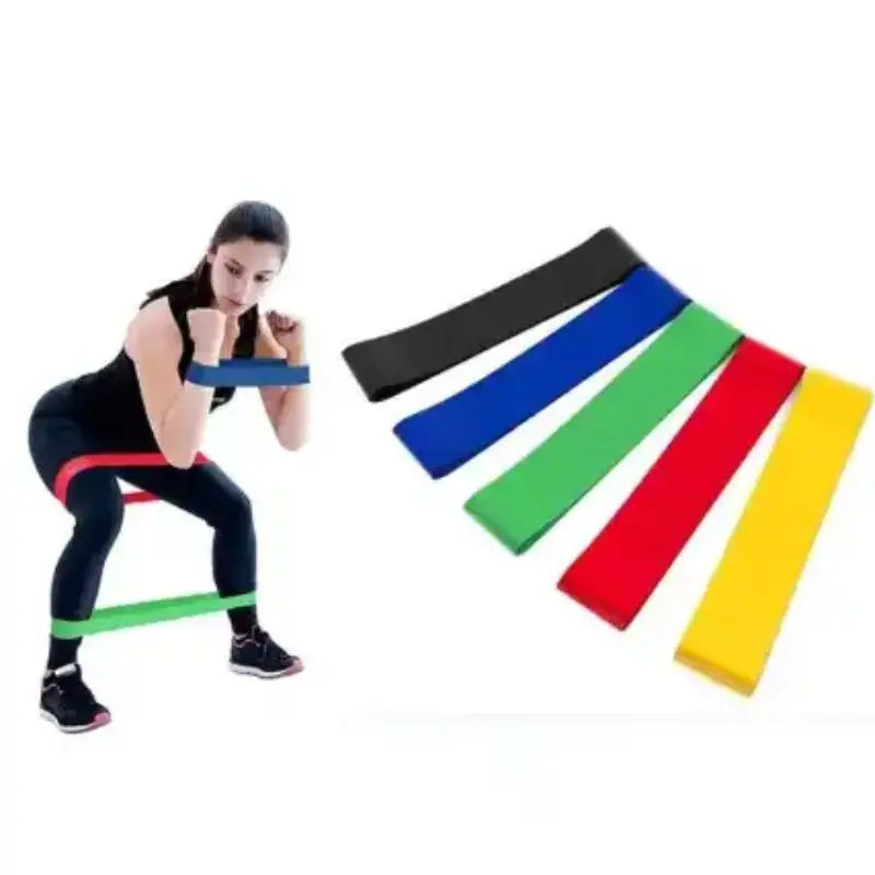 Kit 5 Elastic Bands Mini Bands Exercise Resistance Belt