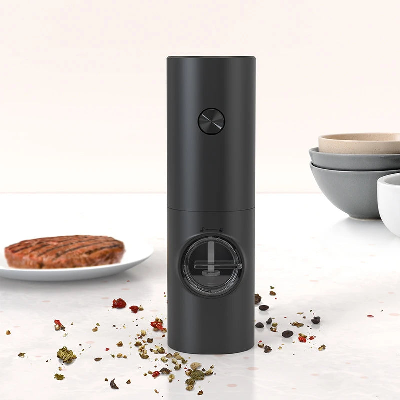 Electric Salt Grinder Pepper Seasonings Automatic Condiments With Adjustment Grinding