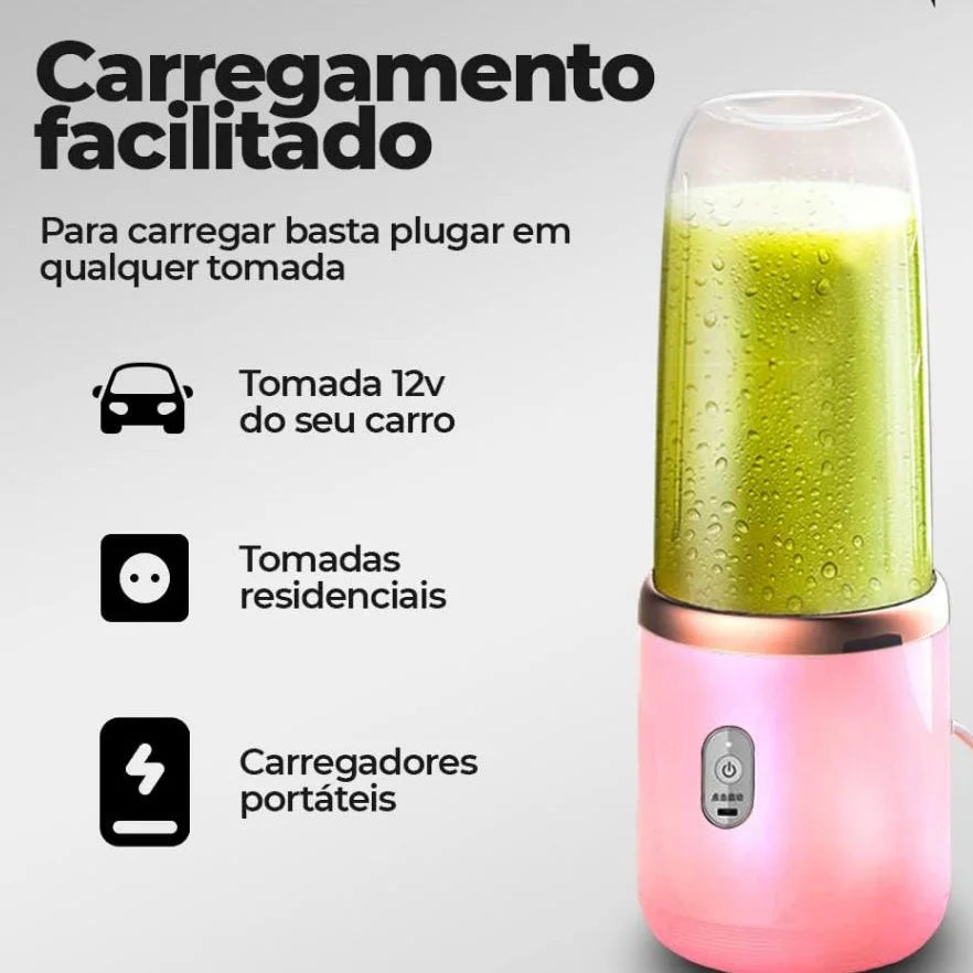 Mini Smoothie Portátil e Máquina Smoothie, 400ml,