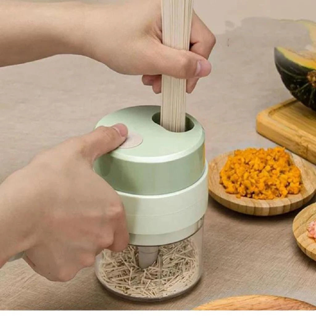 Powerful Multifunctional Electric Vegetable Cutter Handheld Garlic Slicer Mud Masher Pressing Mixer Food Slice Househo