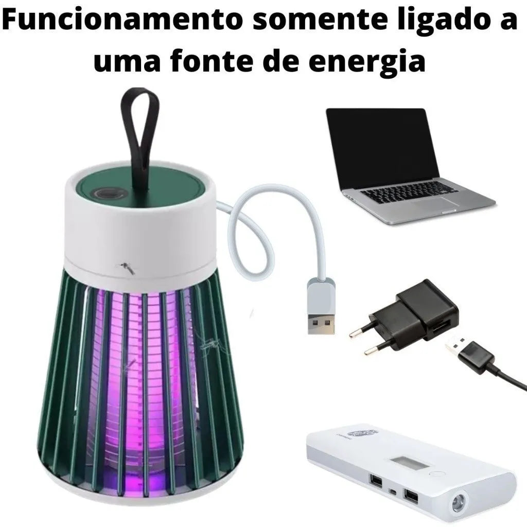 Lâmpada Elétrica Mata-Mosquitos Com Luz UV Usb Recarregável Armadilha Para In