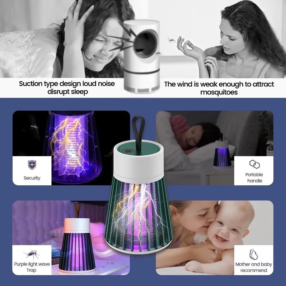 Lâmpada Elétrica Mata-Mosquitos Com Luz UV Usb Recarregável Armadilha Para In