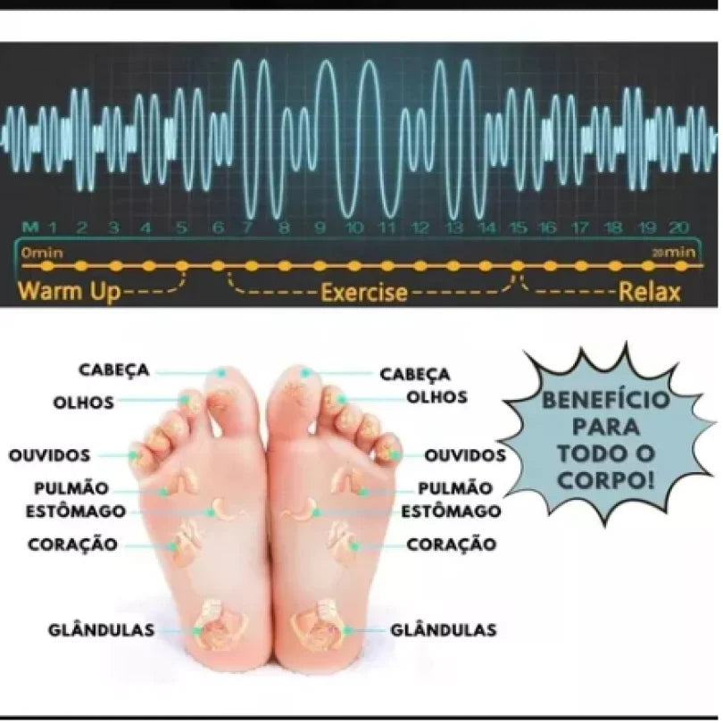 Massageador Tapete Pulso Elétrico Perna Pés Ems Almofada Pé