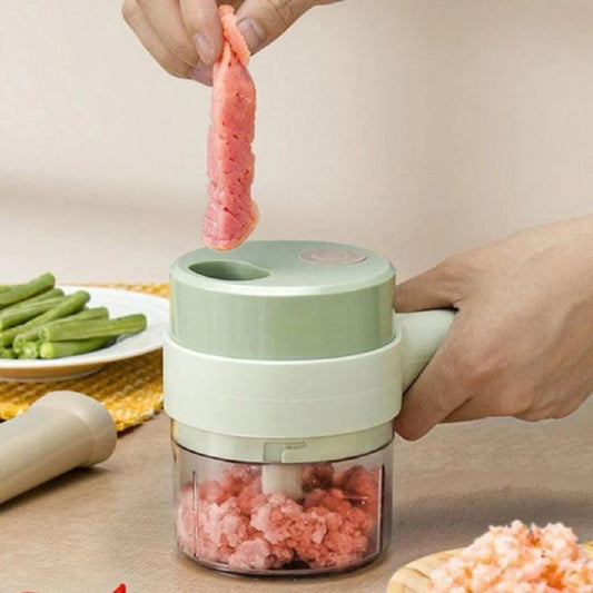 Powerful Multifunctional Electric Vegetable Cutter Handheld Garlic Slicer Mud Masher Pressing Mixer Food Slice Househo