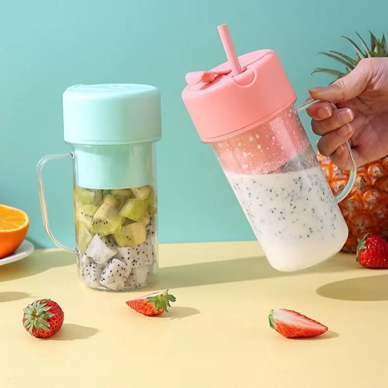 Portable Electric Fruit Juice Blenders Summer Personal Mini Bottle Home USB 6 Blades Juicer Cup