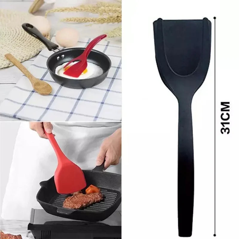 Multipurpose Silicone Spatula 3 Kit With Tickerpick For Eggs Steak Pancake Tapioca