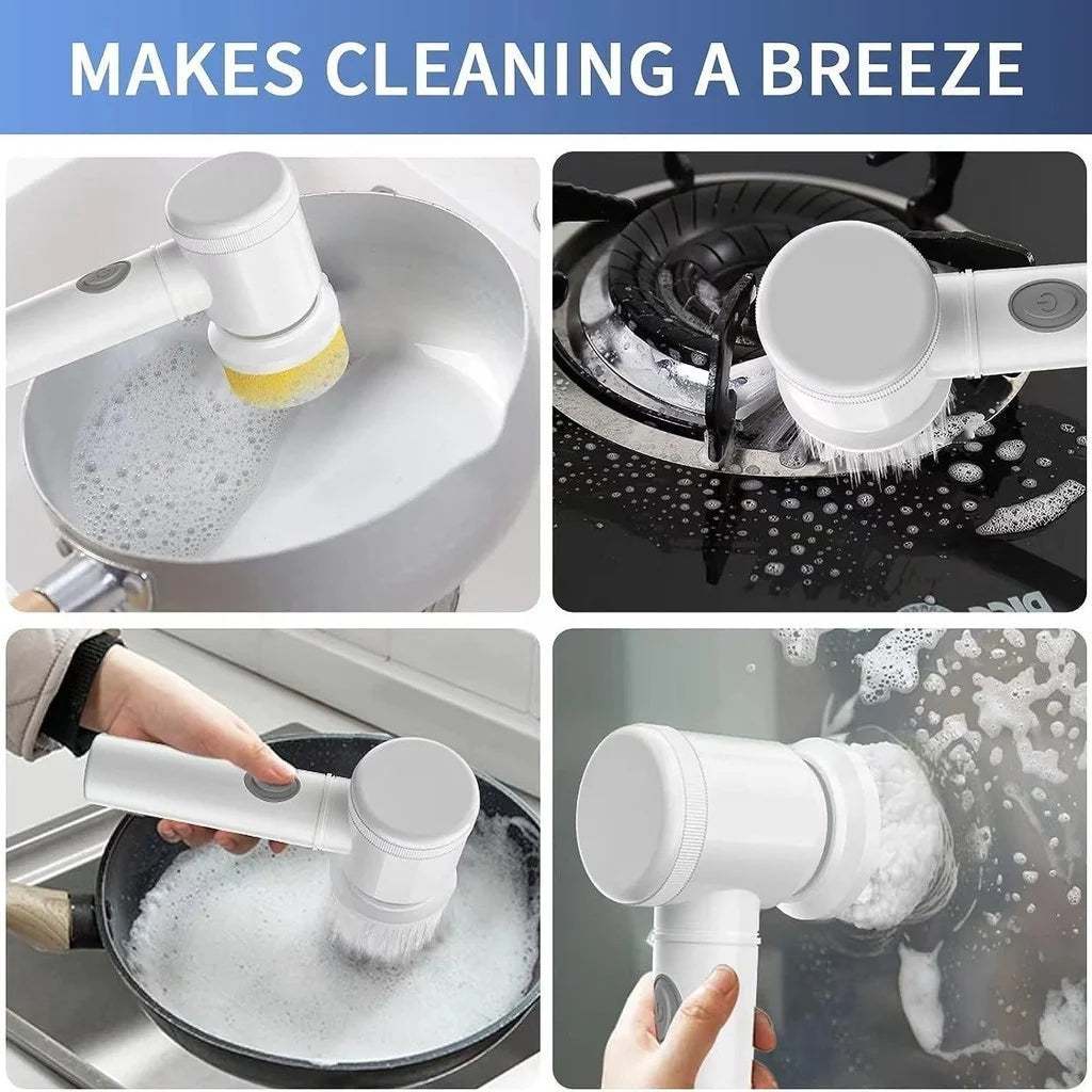 5 in 1 Electric Cleaning Brush Wireless Practical Multipurpose Cleaner For Kitchen Bathroom Practical Economic Free Shipping