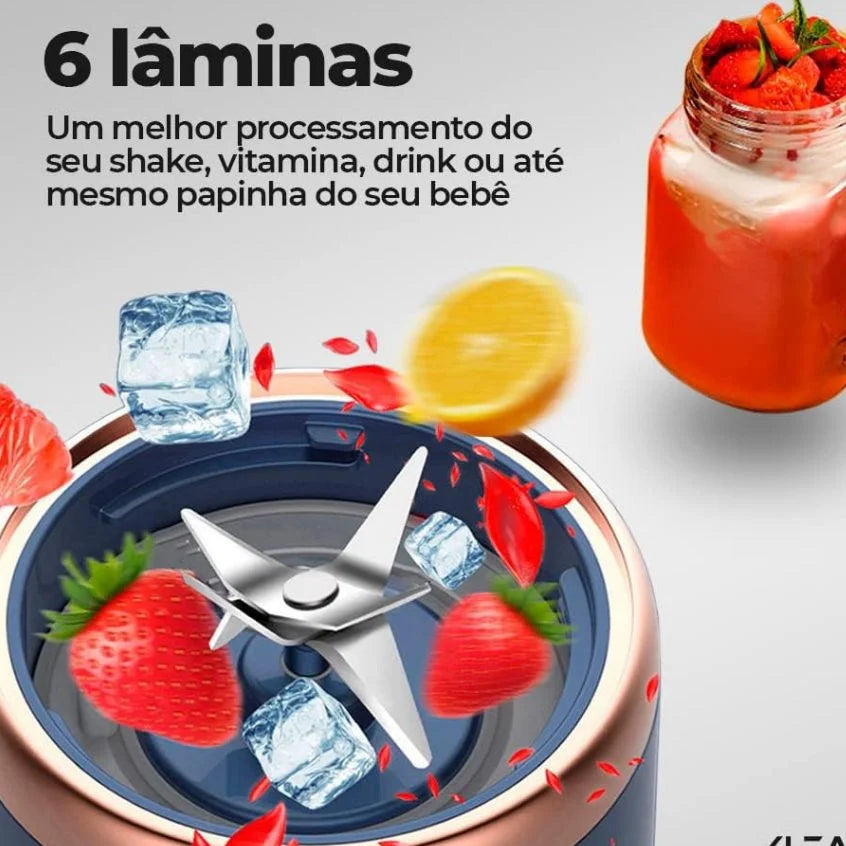 Mini Smoothie Portátil e Máquina Smoothie, 400ml,