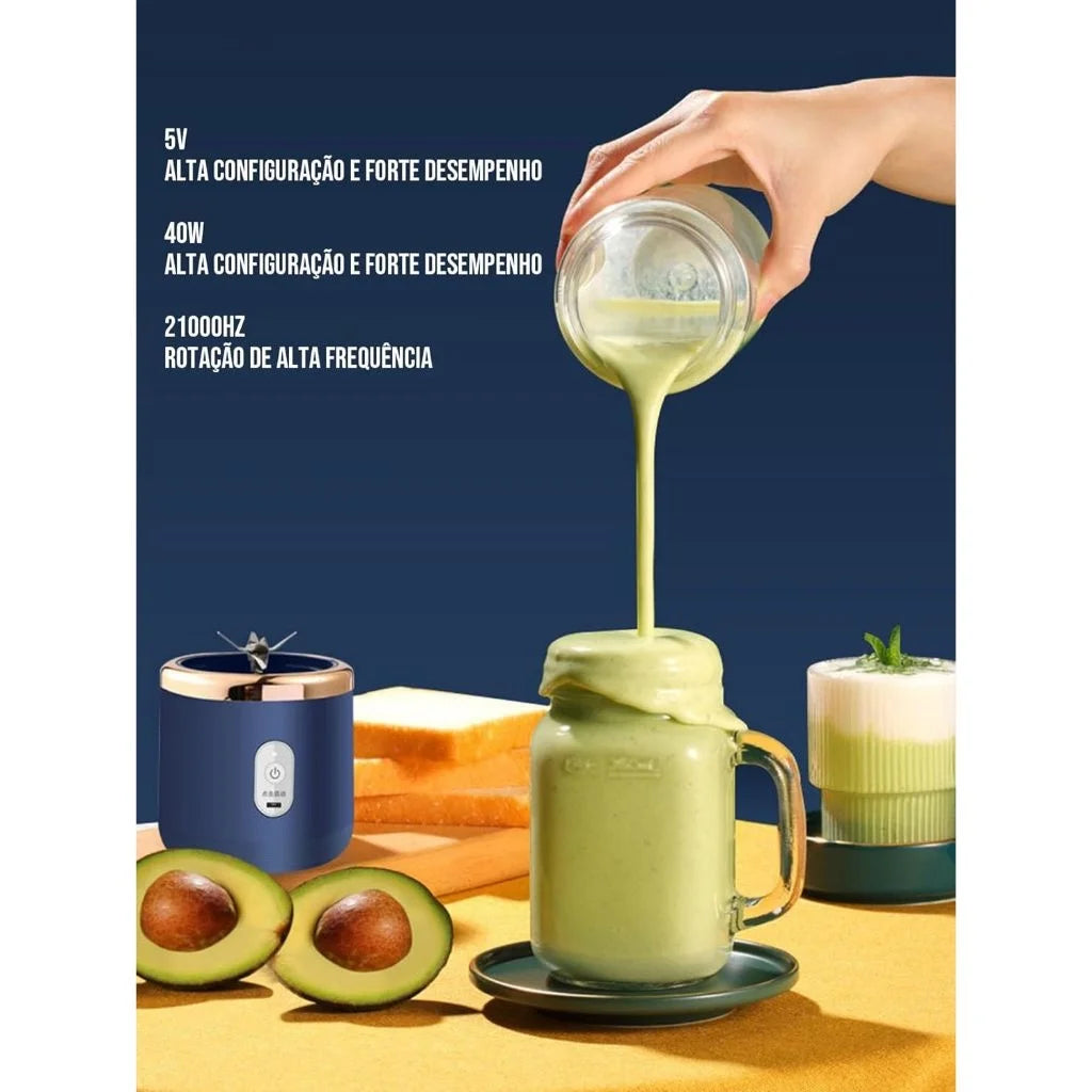 Mini Smoothie Portátil e Máquina Smoothie, 400ml,