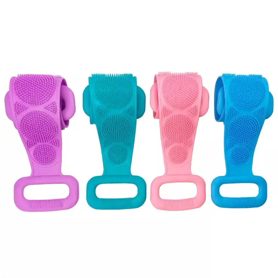 Esponja Silicone Massageadora Escova Banho Lava Corpo Todo Bucha Esfoli